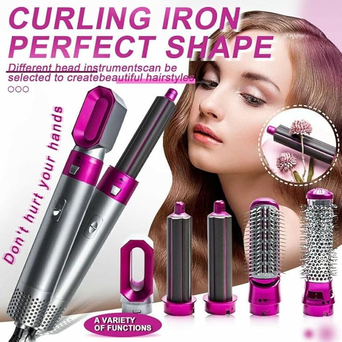 5 in 1 Hair Dryer Brush Hot Air Brush Styler Multifunctional Hair Comb Style Dryer Brush